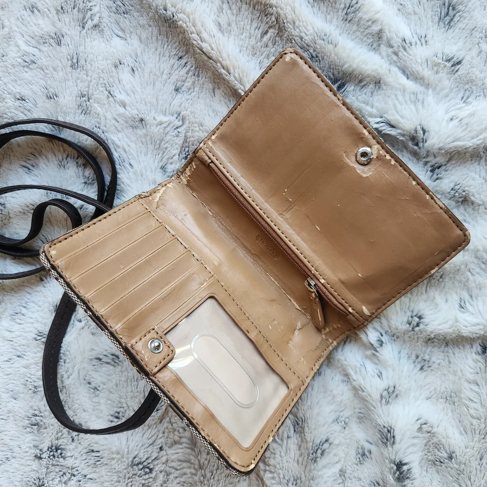 Coach Park Signature Dylan Crossbody Wallet in Brown - Picture 6 of 9